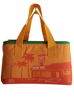 Trader Joe's Apricot Mini Insulated Tote Riviera Summer Cooler Bag NWT HTF Viral